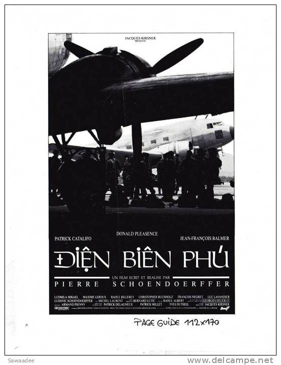 PAVE DE PRESSE - FILM DIEN BIEN PHU DE PIERRE SCHOENDOERFFER - Autres & Non Classés