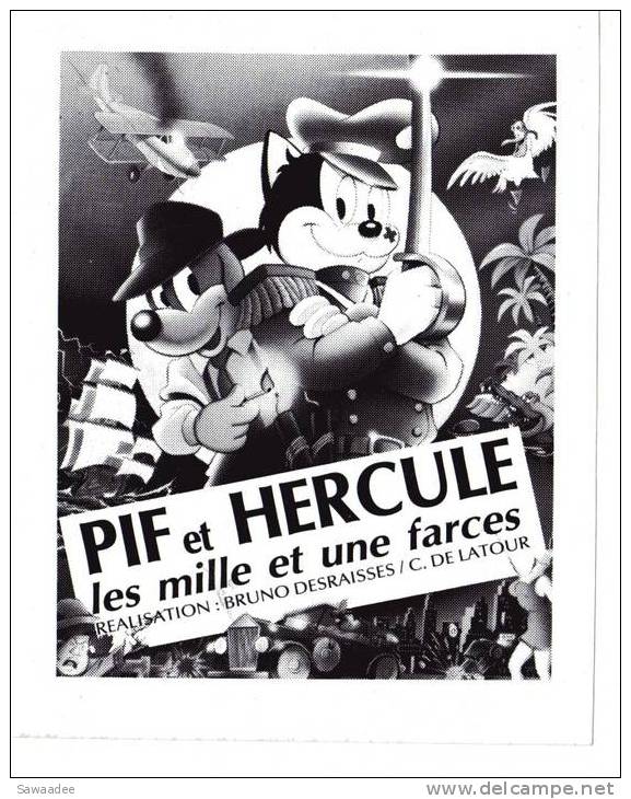 PAVE DE PRESSE FILM  PIF ET HERCULE LES MILLE ET UNE FARCE - DESSIN ANIME - Autres & Non Classés