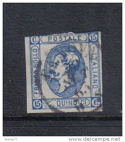 3RG17 - REGNO , 15 Cent Azzurro N. 12 .  Difettoso - Used