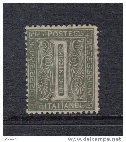 3RG21 - REGNO , 1 Cent N. 14 Senza Gomma . - Mint/hinged