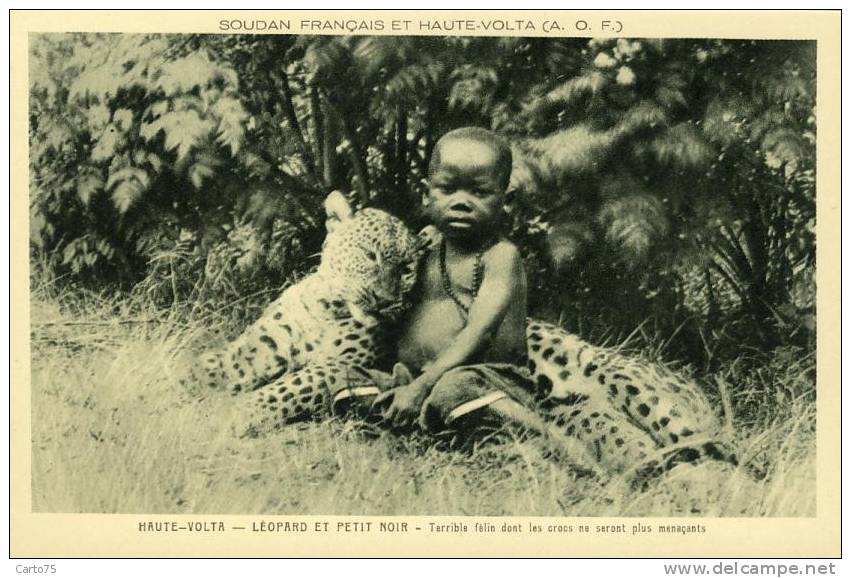 HAUTE-VOLTA - SOUDAN - Léopard Et Petit Noir - Burkina Faso