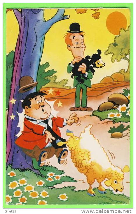 SÉRIES TV - ILLUSTRATEUR, LARRY HARMON 1974 - LAUREL & HARDY - CARD TRAVEL IN 1983 - - Séries TV