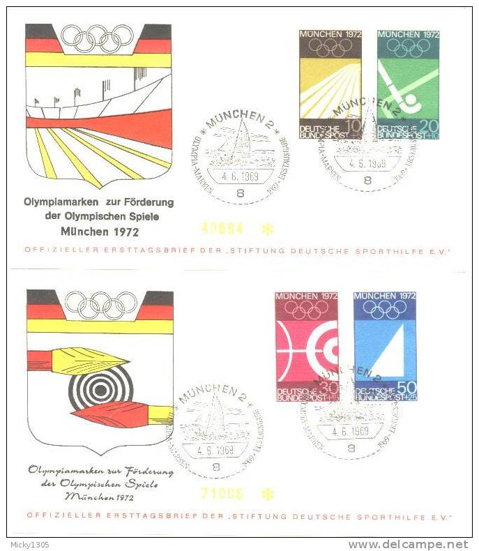 Germany - Mi-Nr 587/590 FDC (q120)- - 1961-1970