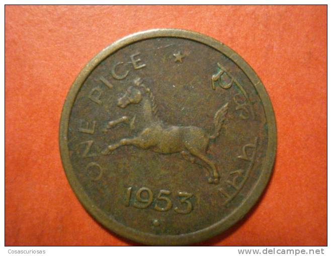 8717 INDIA INDIE  ONE PICE CECA HYDERABAD RARE  CABALLO HORSE    AÑO / YEAR   1953   STAR  MBC+ / VF - Inde