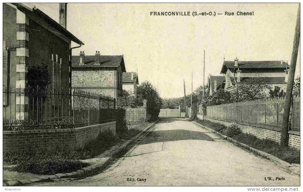 CPA 95 : FRANCONVILLE  Rue Chenel    A VOIR !!!!!! - Franconville