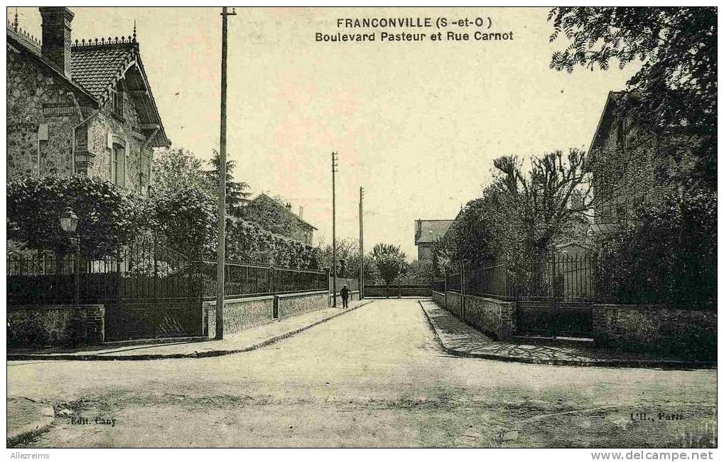 CPA 95 : FRANCONVILLE  Rue Carnot    A VOIR !!!!!! - Franconville