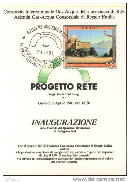 1981 Italia Reggio Emilia  Chauffage Et électricité   énergie  Energia  Energy Saving - Andere & Zonder Classificatie