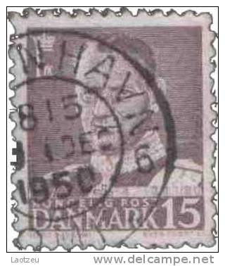 Danemark 1948. ~ YT 316 - 15 Ø Roi Frédérix IX - Oblitérés