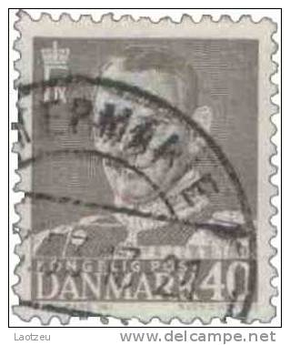 Danemark 1948. ~ YT 324 - 40 Ø Roi Frédérix IX - Oblitérés