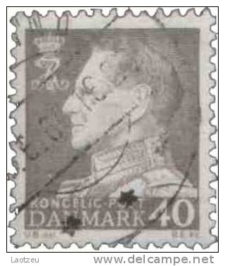 Danemark  401 (1961). - 40 Ø Frédéric IX - Usati