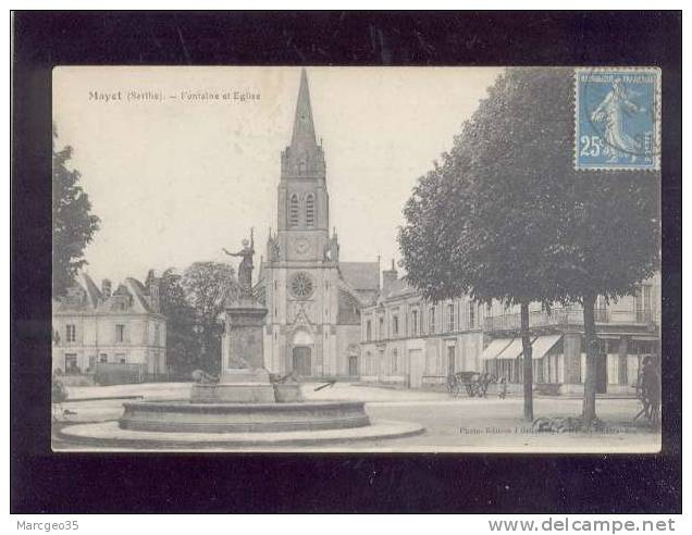 Mayet Fontaine & église édit.bouveret   Belle Carte - Mayet