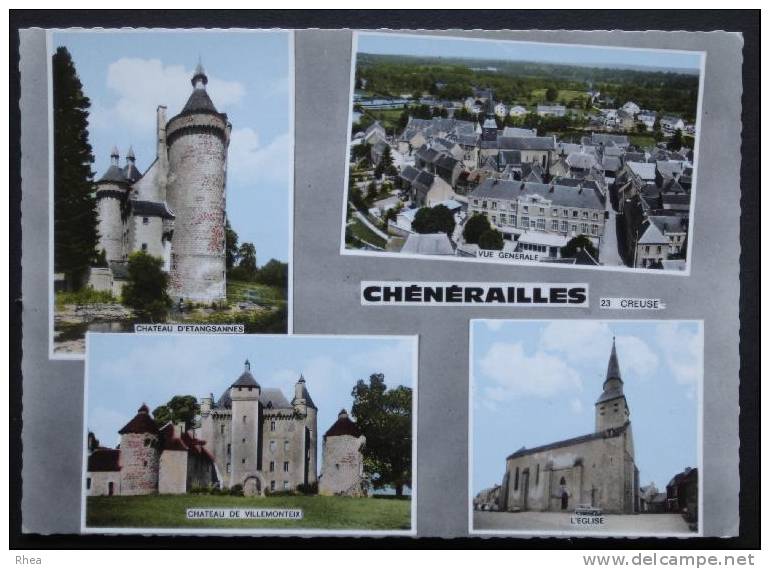 23 Chénérailles Multi Vue Chateau    D23D  K23061K  C23061C RH030962 - Chenerailles