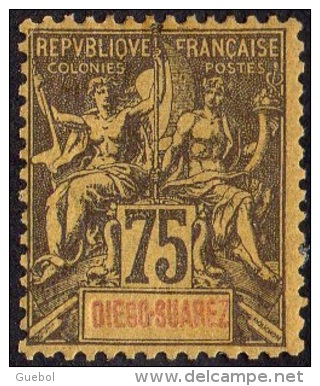 Diego Suarez - N° 49 * TYPE GROUPE - 75 C Violet Sur Jaune, émission De 1893 - Nuovi