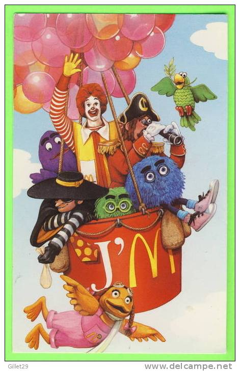 PUBLICITÉ - RONALD McDONALD - CAPT. CROCHU - GROSSE DOUCEUR - PIQUE-BURGER - ZOISO - 1985 - McDonald's