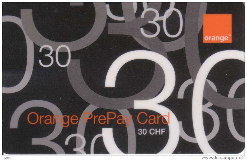 Orange PrePay Card 30 CHF - Opérateurs Télécom