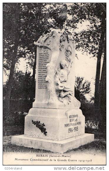 Rebais - Monument Commémoratif De La Grande Guerre 1914-1918 - Rebais
