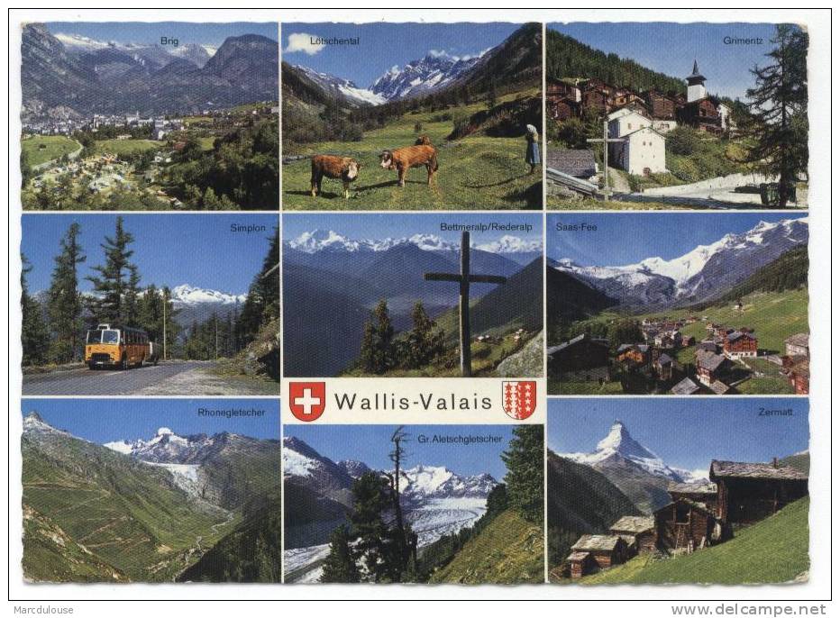 Valais-Wallis.Brig,Lötsch Ental,  Grimentz, Simplon,Bettmeralp/Rieder Alp,  Saas-Fee,Rhonegletscher,A Letschgletscher,Ze - Grimentz