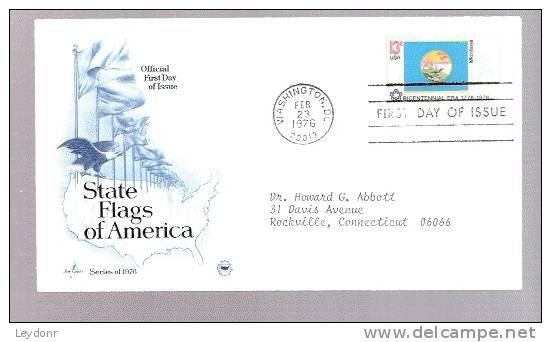 FDC State Flag Of Montana - 1976 - 1971-1980