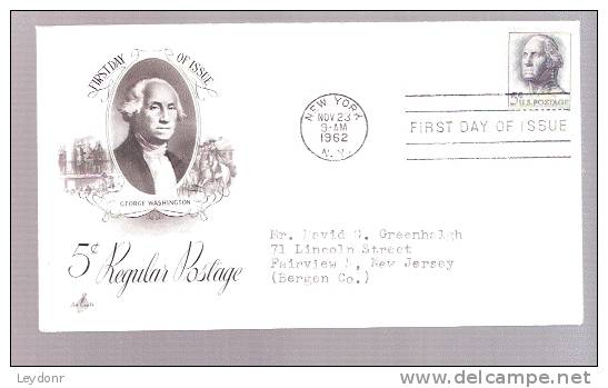 FDC United States - George Washington 1962 - 1961-1970