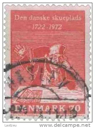 Danemark  539 (1972). - Théâtre Danois - Usado