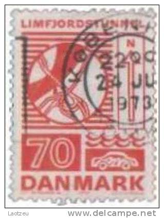 Danemark  543 (1972). - Tunnel Limfjord - Usado