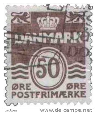 Danemark  564A (1974). - 50 Ø Armoiries - Usado