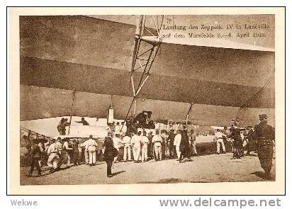 SAK125 / Zeppelin-Landung Luneville Aufn Dem Marsfelde  April 1913 Fotokarte ** - Dirigibili