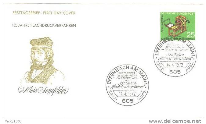 Germany - Mi-Nr 715 FDC (q156)- - 1971-1980