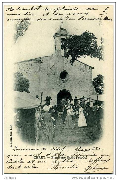 66 CERET L' Ermitage St Féréol (Dos Non Séparé - Roque Editeur Céret 1903  - Marché ?) - Ceret