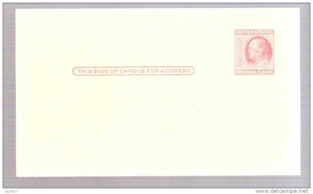 Postal Card - United States B. Franklin 1951 - 1941-60