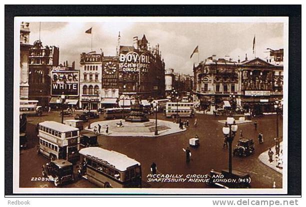 3 Real Photo Postcards London Buses At Piccadilly The Monument West Minster Abbey - Ref B165 - Piccadilly Circus