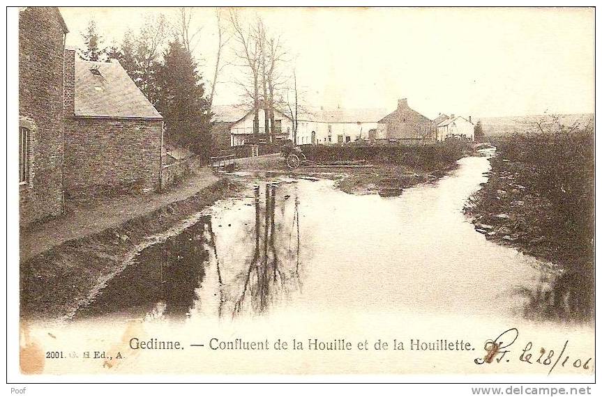Gedinne : Confluent De La Houille Et De La Houillette  1907 - Gedinne