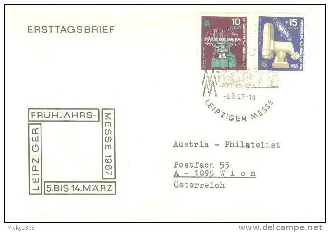 DDR / GDR - Mi-Nr 1254/1255 FDC (q236)- - 1950-1970