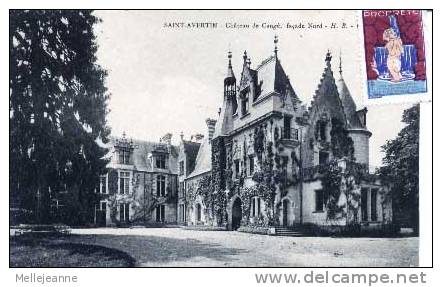 Cpa Saint Avertin (37) Chateau De Cangé, Façade Nord. Timbre Comité Contre La Tuberculose . 1931 - Saint-Avertin