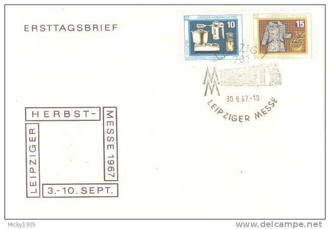 DDR / GDR - Mi-Nr 1306/1307 FDC (q249)- - 1950-1970