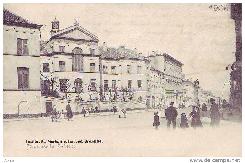 SCHAERBEEK = Institut Ste-Marie - Carte Animée (ss Edit.) 1906 - Schaarbeek - Schaerbeek