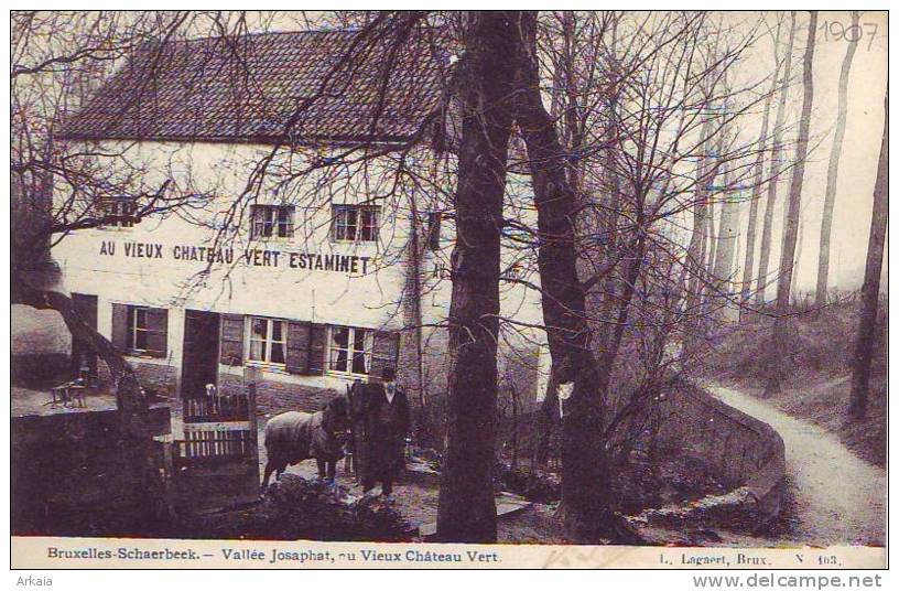 SCHAERBEEK = Vallée Josaphat "Au Vieux Château Vert" (L. Lagaert Bxl  N° 103) 1907 - Schaarbeek - Schaerbeek