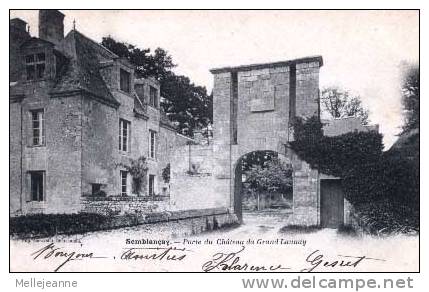 Cpa Semblançay  (37) Porte Du Chateau Du Grand Launay . Laussedat à Chateaudun . Dos Non Séparé - Semblançay