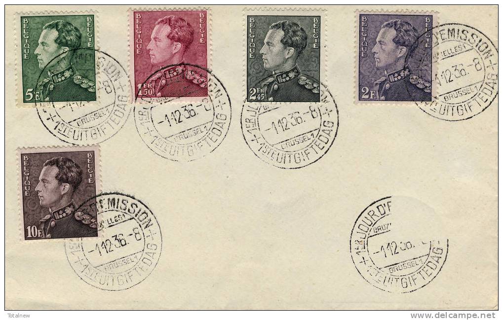 Belgie/Belgique N° OCB 429 + 431/34° FDC 01/12/36 Manque Le N° 435/zonder  Nr 435 - ....-1951