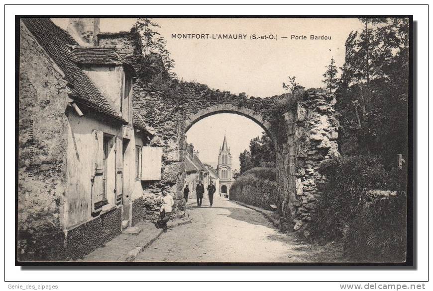 78  MONTFORT L'AMAURY, Porte Bardou, Animée, Dos Div Vierge, - Montfort L'Amaury