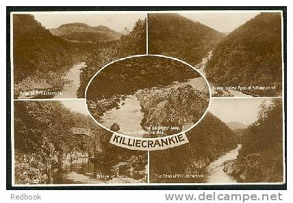 Real Photo Multiview Postcard Killiecrankie Perth Scotland - Ref B165 - Perthshire