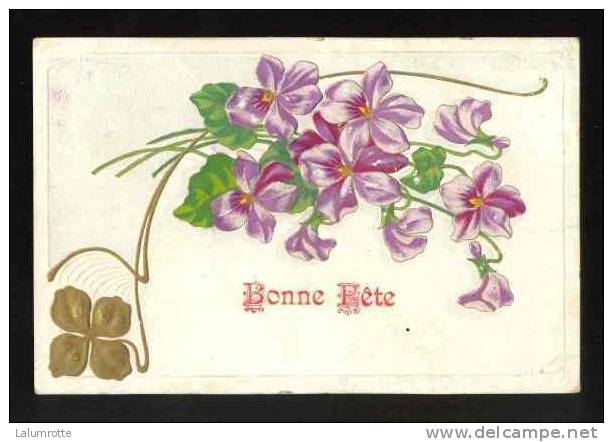 Carte à Système. Gauffrée. Fleurs. Bonne Fête. C5 - Dreh- Und Zugkarten