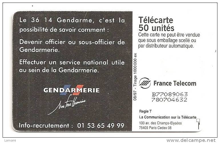 LE 36.14 GENDARME   -  Année   .  1997  . RARE  . 2 Scan.. - Policia