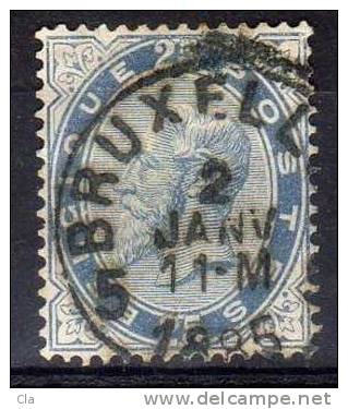 40  Obl BXL 5  Cob 40 - 1883 Leopold II