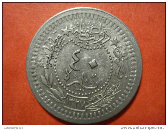 8767 TURQUIA TURKEY 40 PARA   AÑO / YEAR   1327  EGIRA  CIRCA 1910  EBC++/ XF - Turquie