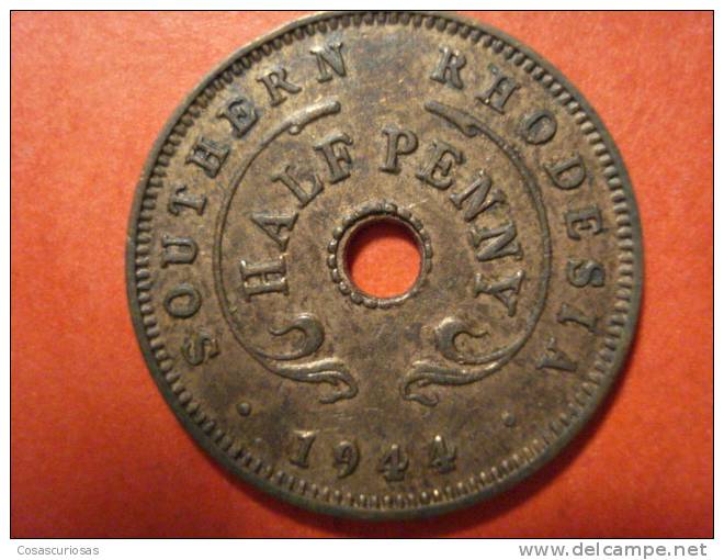 8803 RHODESIA  RODESIA  HALF PENNY  AÑO / YEAR   1944     EBC/ EF - Rhodesia