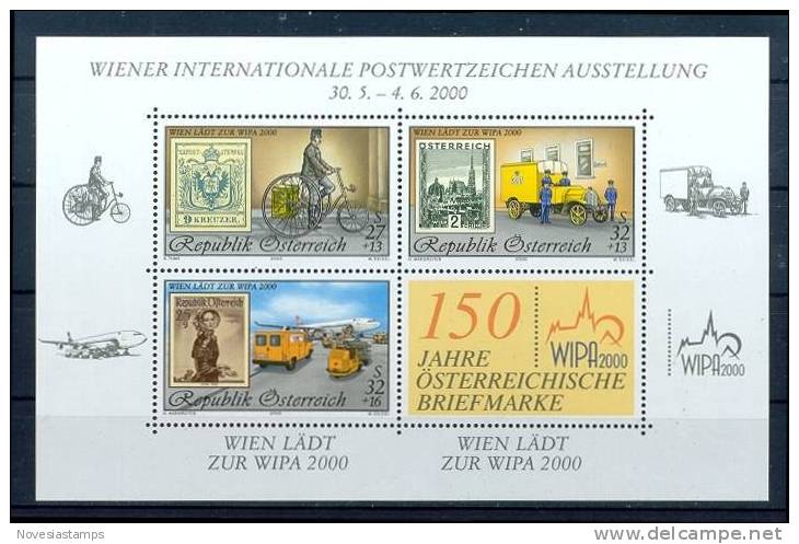 AUSTRIA Mi. 2292 MNH SHEET(3) WIPA 2000 - Blocs & Feuillets