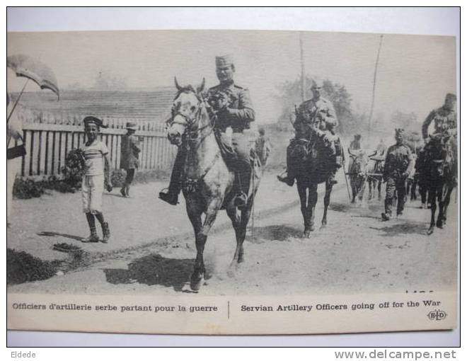 WWI Guerre 1914 Servian Artillery Going Off For The War Serbs - Serbie