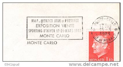 1983 Monaco  Sporting Hiver - Postmarks