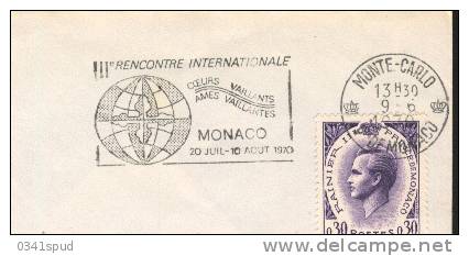 1970 Monaco  Coeurs Vaillants - Postmarks